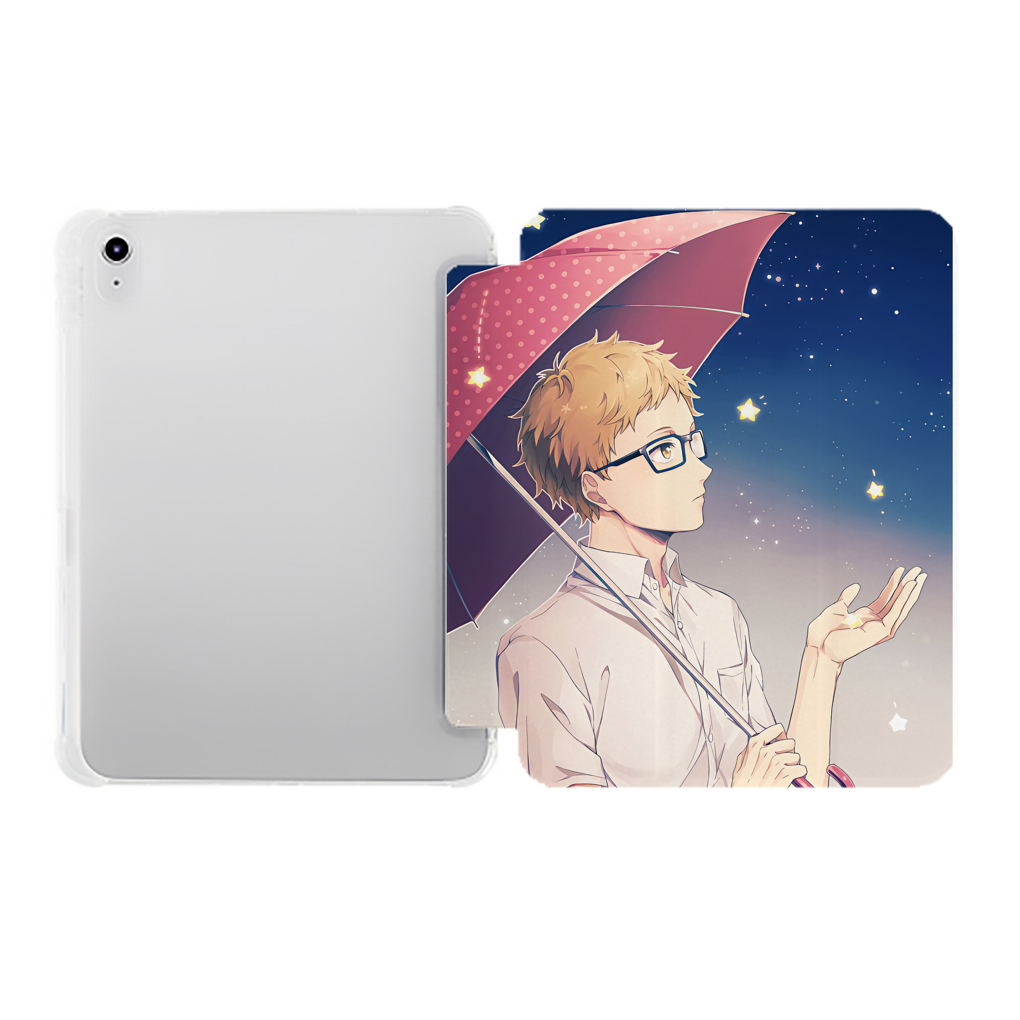 （画像用） ハイキュー!! Haikyu!! IPad ケース ペン収納付き 三つ折りスタンド PUレザー×シリコン 対応機種9.5/10.5/10.9インチ